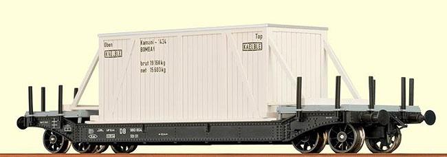 Depressed Center Flat car with container<br /><a href='images/pictures/Brawa/47906.jpg' target='_blank'>Full size image</a>